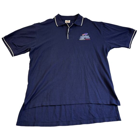 Vtg Buffalo Bills Polo Mens Large Blue 1999 Training Camp Wegmans NFL Football - Picture 1 of 9